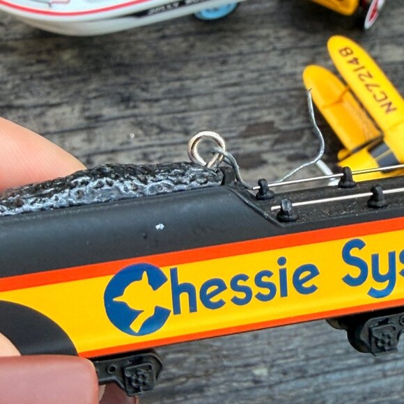 Vintage Hallmark Ornaments Lot Hot Rod Car Jolly Roger Boat Lionel Train Plane - Picture 5 of 10